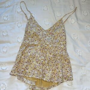 Open-back Floral Abercrombie Top